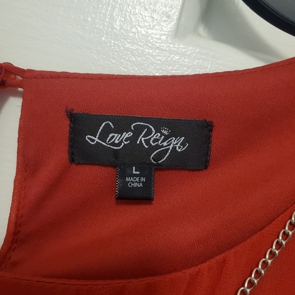NWT Love Reign Shift Dress Size Large, lightweight cold shoulder - Picture 11 of 13